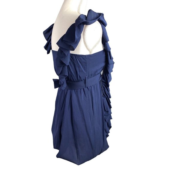 Flavio Casteilani Silk Ruffle Sleeveless Dress NWT - Picture 4 of 10